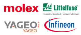 molex,Littlefuse,YAGEO,Infineon